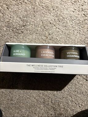 The wellness collection Trio candles